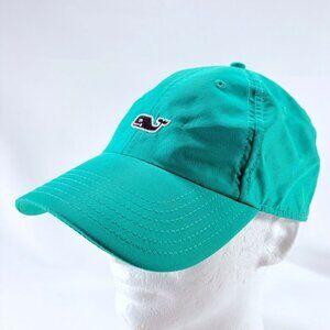 Vineyard Vines Embroidered Logo Womens Green Strap Back Baseball Cap Hat